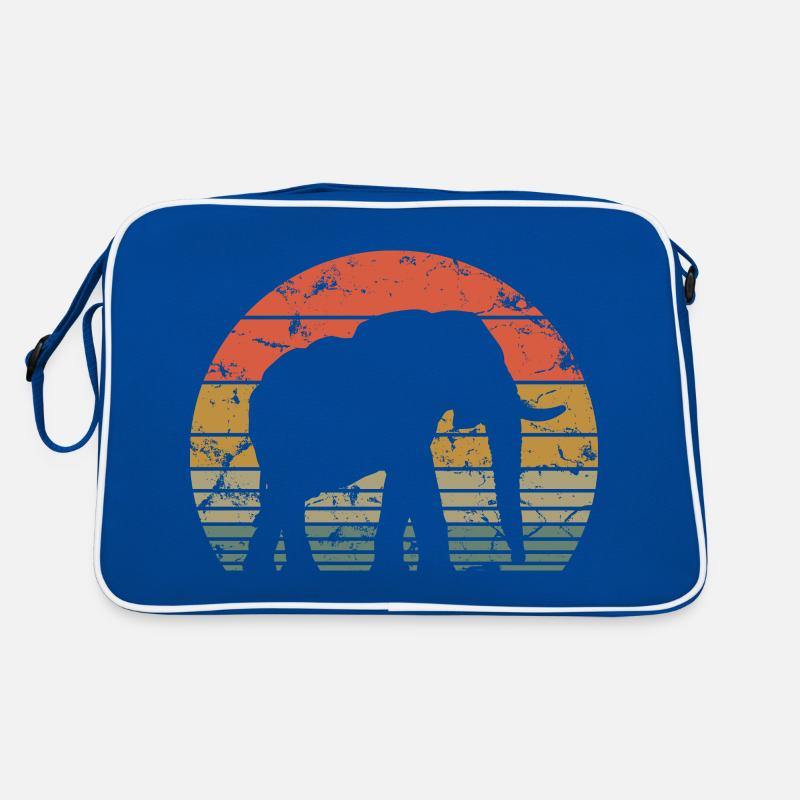 Éléphant Rétro Silhouette Faune Amoureux des éléphants Sac Retro