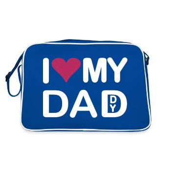 J’aime mon papa J’aime mon papa - Sac Retro - bleu/blanc - Dos