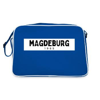 Magdeburg 1965 - Retro Tasche - Blau/Weiß - Hinten