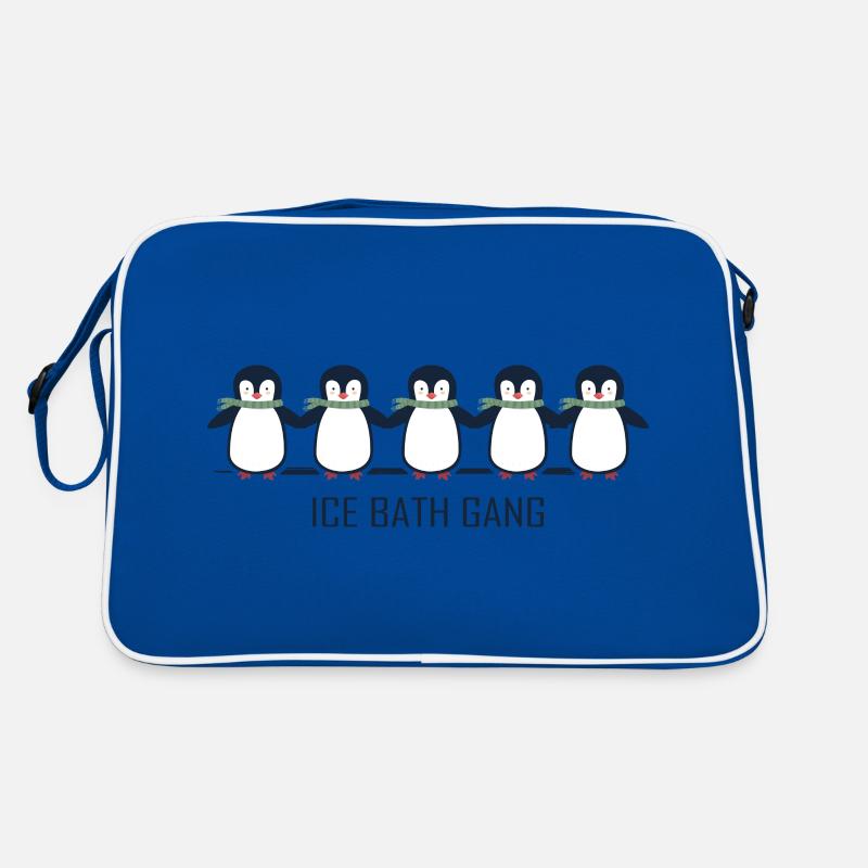eisbader winterbader pinguin eisbaden Retro Tasche