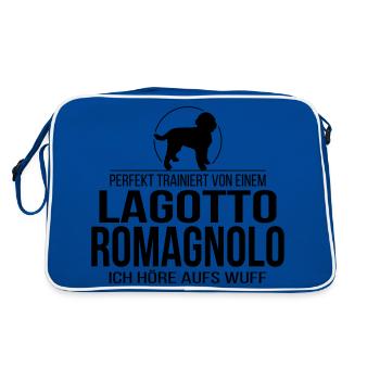 LAGOTTO ROMAGNOLO Wuff - Retro Tasche - Blau/Weiß - Hinten