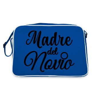 Madre del Novio Groom's Mother Wedding Gift - Retro Bag - blue/white - Back