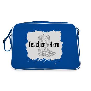 L’enseignant est égal au héros - Sac Retro - bleu/blanc - Dos