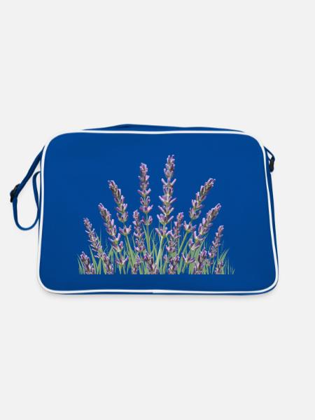 Lavender stalks Lavender - Retro Bag - blue/white - Back