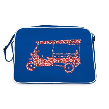 Tuk-Tuk plein d’amour - Sac Retro - bleu/blanc - Dos