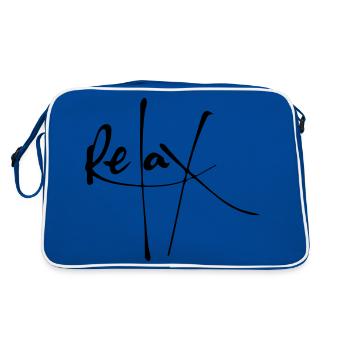 Relax - Retro Tasche - Blau/Weiß - Hinten