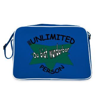 Vous êtes merveilleux - Sac Retro - bleu/blanc - Dos
