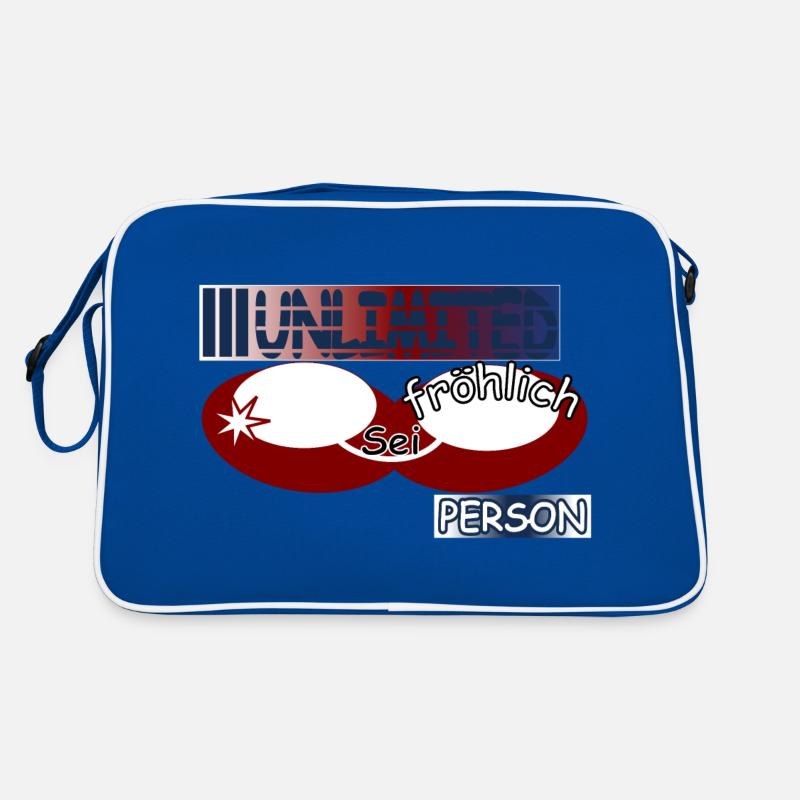 Sei fröhlich Retro Tasche