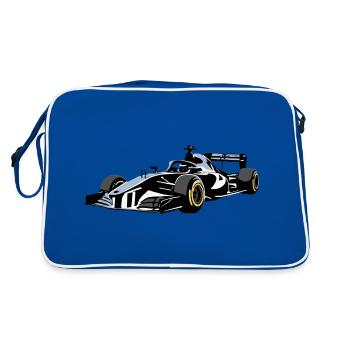 Formulaire 1 Autocollant de voiture - Conception de voiture de sport - Sac Retro - bleu/blanc - Dos