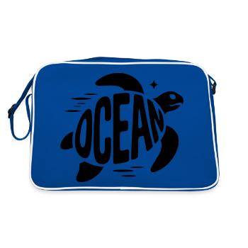Ocean - Cool Turtle Ocean Logo - Sac Retro - bleu/blanc - Dos