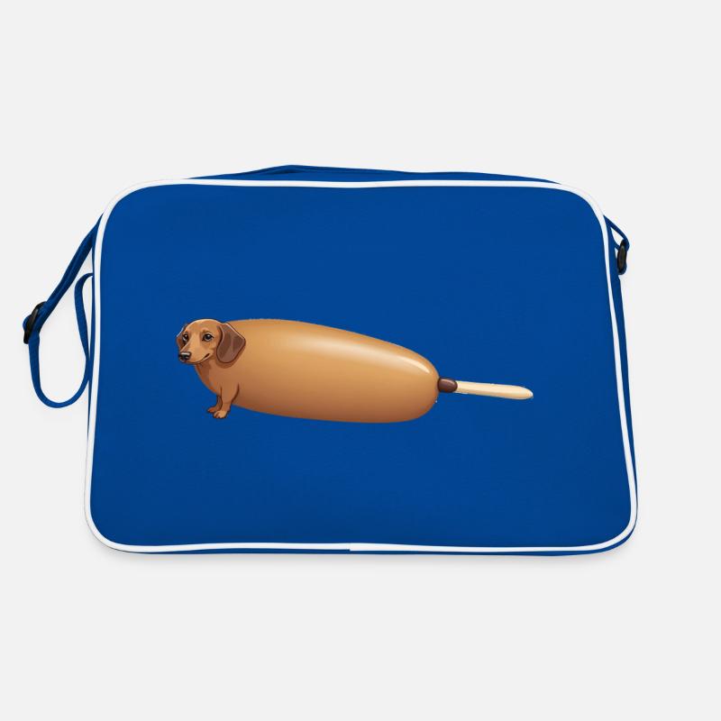 Hot Dog Dackel - Lustiges Hunde Design Retro Tasche