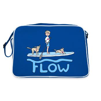 Phil and Paw - Flow - Retro Tasche - Blau/Weiß - Hinten