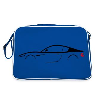 Voiture De Sport Voiture Coupé Silhouette - Sac Retro - bleu/blanc - Dos
