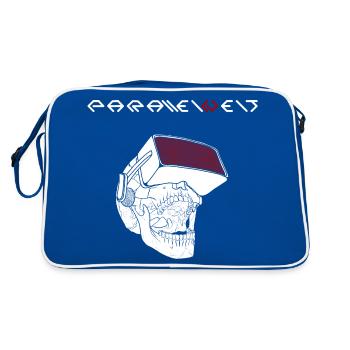 Parallel world skull white - Retro Bag - blue/white - Back