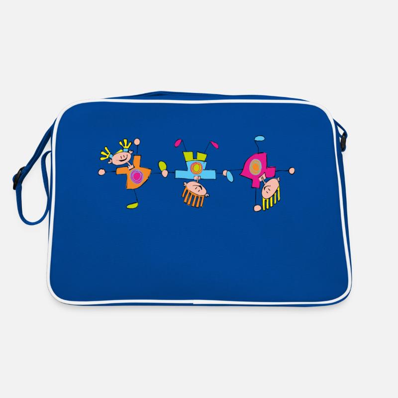 Hopsa! - Retro Tasche - Blau/Weiß