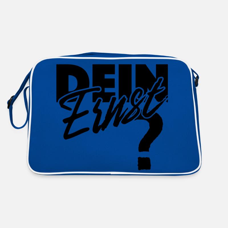 Dein Ernst? Not your Ernst / Nicht dein Ernst - Retro Tasche - Blau/Weiß