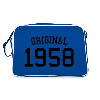 Original 1958 - 64 ans, cadeau du 64e anniversaire - Sac Retro - bleu/blanc - Dos