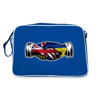 Je me tiens avec l’Ukraine Uk Drapeau britannique - Sac Retro - bleu/blanc - Dos