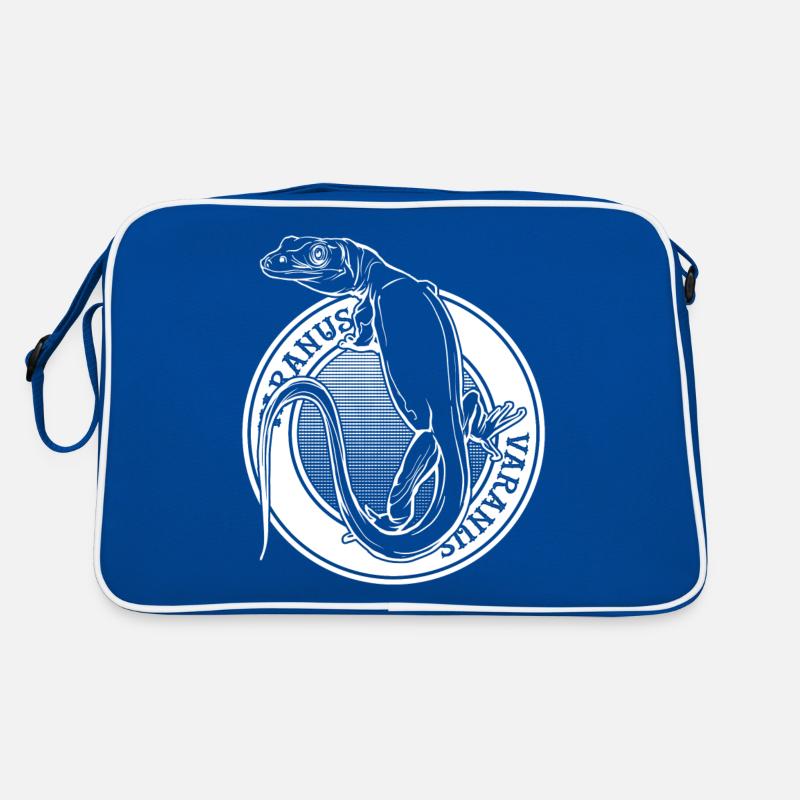 Monitor Eidechse Tattoo Stil Reptilienhalter Varanus Retro Tasche