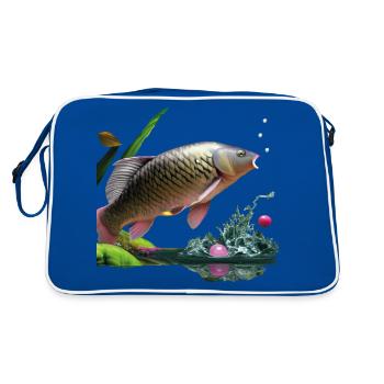 Maître de carpe - Sac Retro - bleu/blanc - Dos