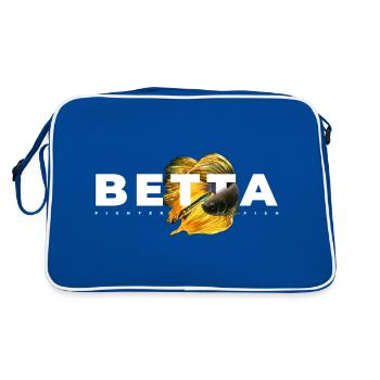 Betta Fish Keeper Aquarium Owner - Retro Bag - blue/white - Back