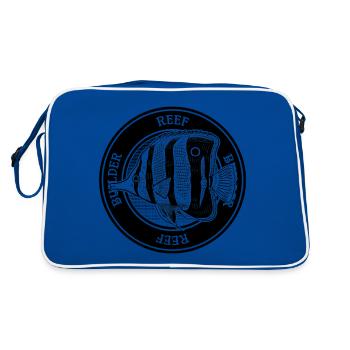 Butterfly Fish Reef Builder Marine Aquarium Fish - Retro Bag - blue/white - Back