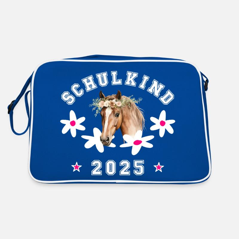 Schulkind 2025 - Pferd - Einschulung Klasse 1 Retro Tasche