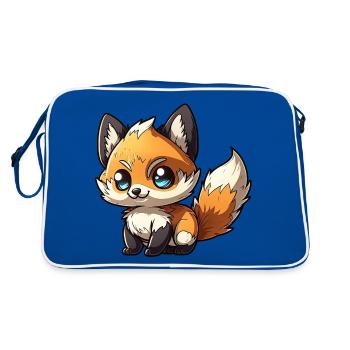 Mignon bébé renard chibi - Sac Retro - bleu/blanc - Dos