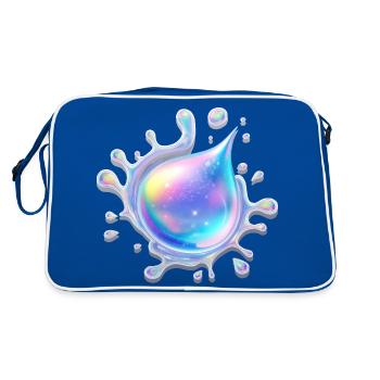 Goutte holographique 💧 - Sac Retro - bleu/blanc - Dos