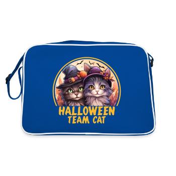 Halloween Team Cat Chats mignons Chats Amoureux - Sac Retro - bleu/blanc - Dos