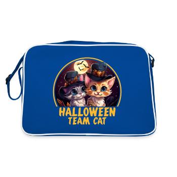 Halloween Team Cat Chats mignons Chats Amoureux - Sac Retro - bleu/blanc - Dos
