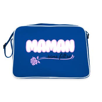 Maman sans filtre - Sac Retro - bleu/blanc - Dos
