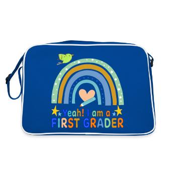 School First Grader - Retro Bag - blue/white - Back