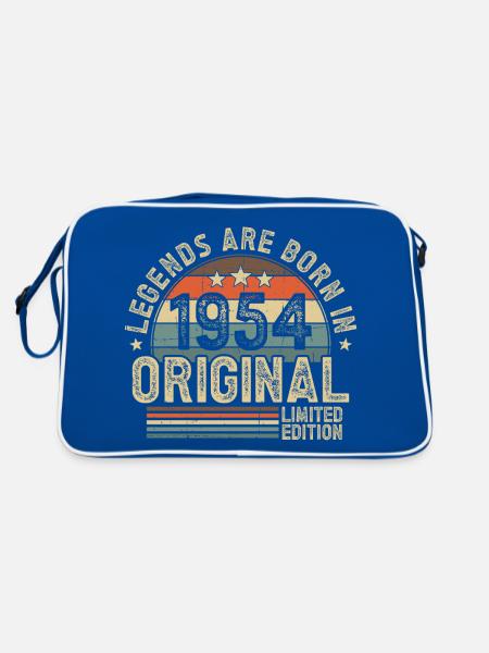 1954 Vintage Born Legends Vintage anniversaire - Sac Retro - bleu/blanc