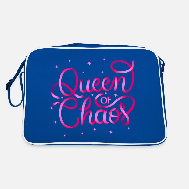 Chaos Queen - Retro Tasche - Blau/Weiß