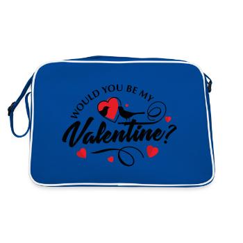 Wanna Be My Valentine? Valentine's Day Amour - Sac Retro - bleu/blanc - Dos
