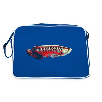 Gardien de poisson monstre Arowana asiatique - Sac Retro - bleu/blanc - Dos