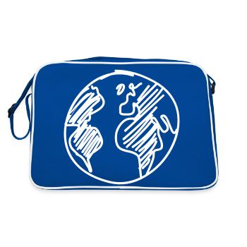 globe - Retro Bag - blue/white - Back