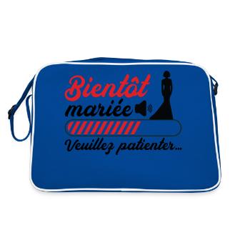 Soon to be married Please wait - Retro Bag - blue/white - Back