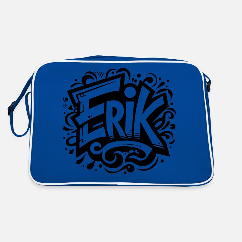 Erik Surname First Name Graffiti Retro Bag