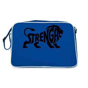 Strength - Logo du lion cool - Sac Retro - bleu/blanc - Dos