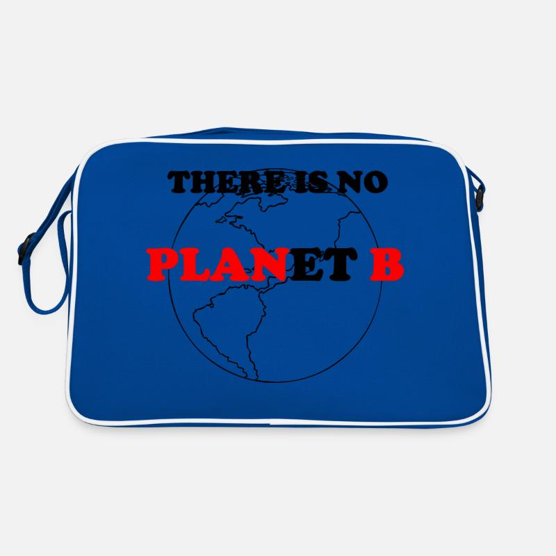PLANET B - Retro Tasche - Blau/Weiß