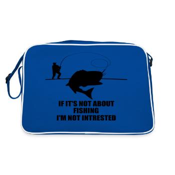 Angeln - Retro Tasche - Blau/Weiß - Hinten