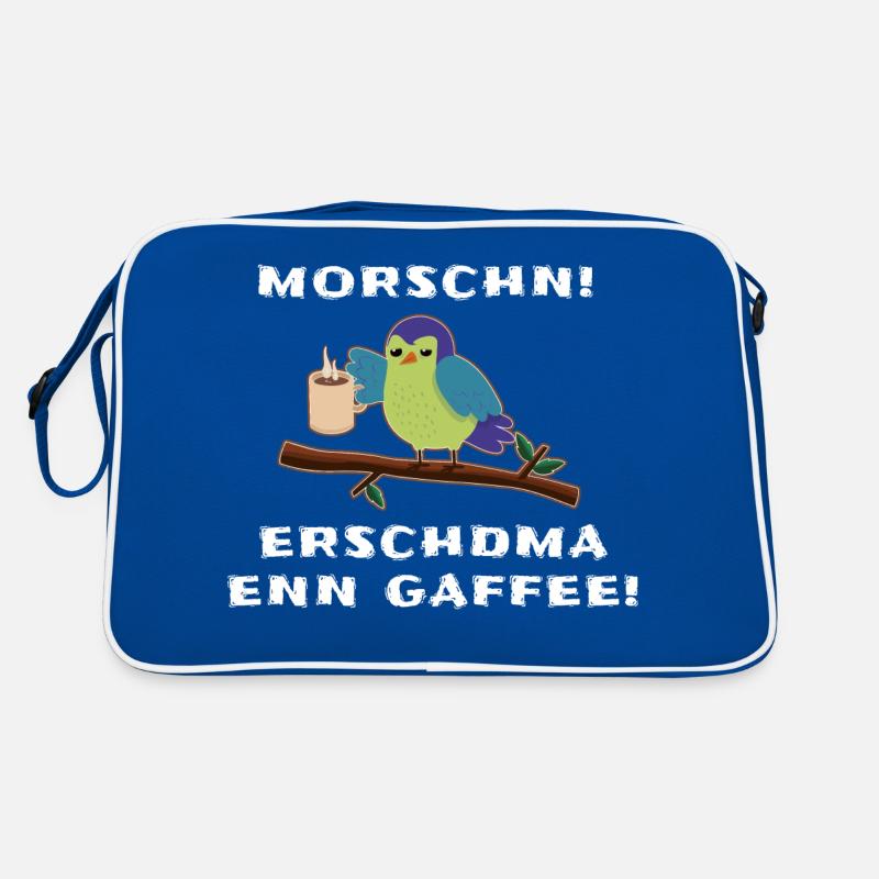 Sachsen Gaffee - Retro Tasche - Blau/Weiß