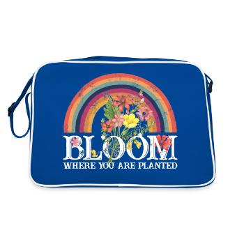 bloom where you are planted Rainbow Blooms - Retro Bag - blue/white - Back