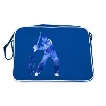 CRICKET BATSMAN - Retro Bag - blue/white - Back