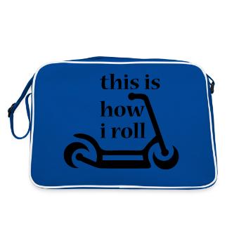 E-Scooter Scooter - Retro Bag - blue/white - Back