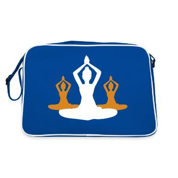 10 Sukhasana ou yoga agréable | Blanc - Sac Retro - bleu/blanc - Dos