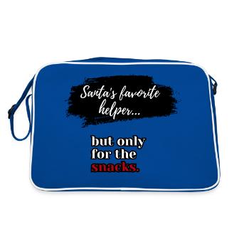 Santa's favorite helper... - Retro Bag - blue/white - Back