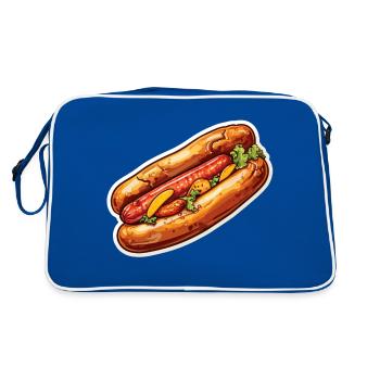 Bratwurst en chignon - Sac Retro - bleu/blanc - Dos